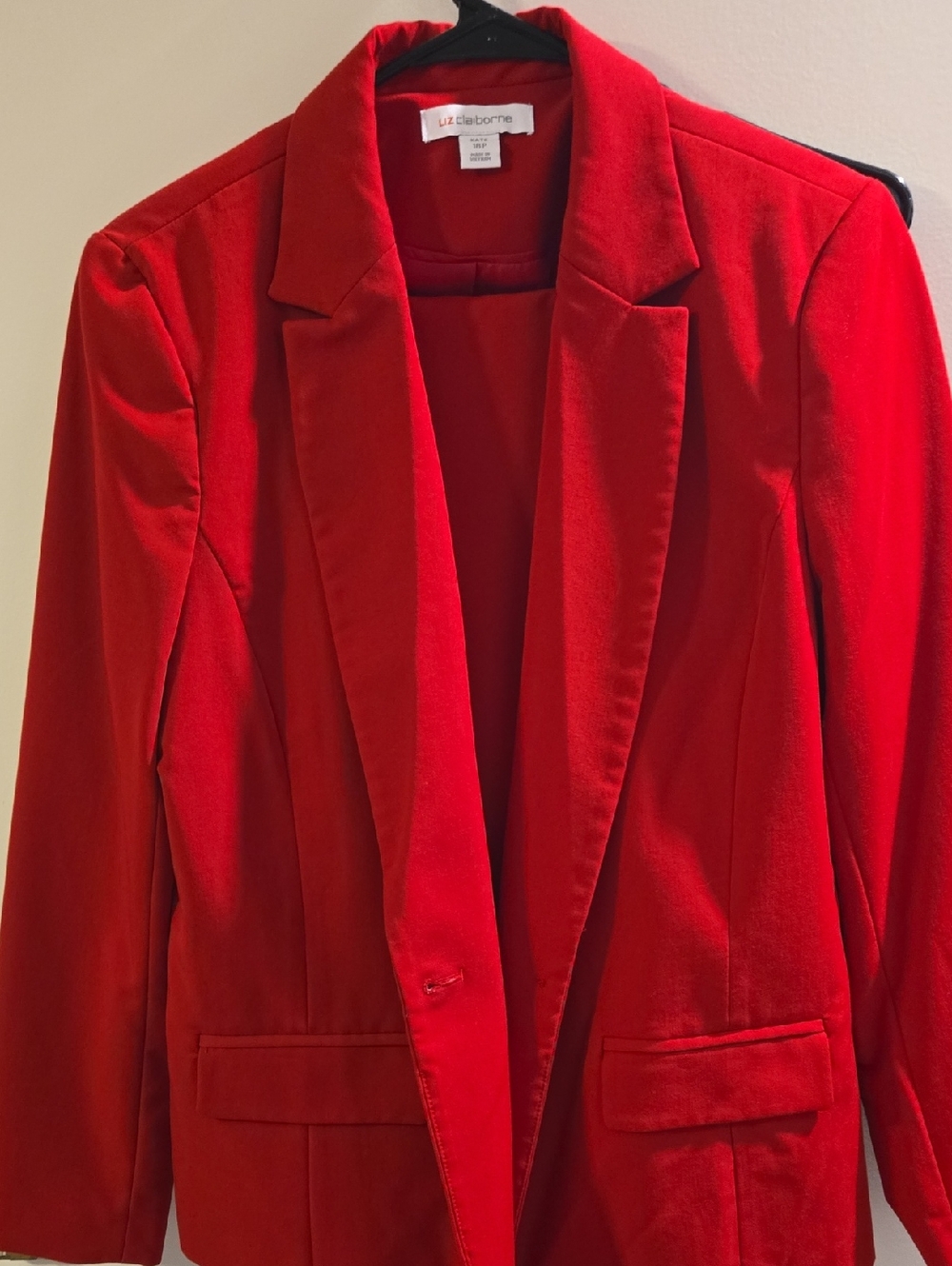 Liz Claiborne Vibrant Red Tailored Blazer And Pants